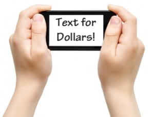 text for dollars